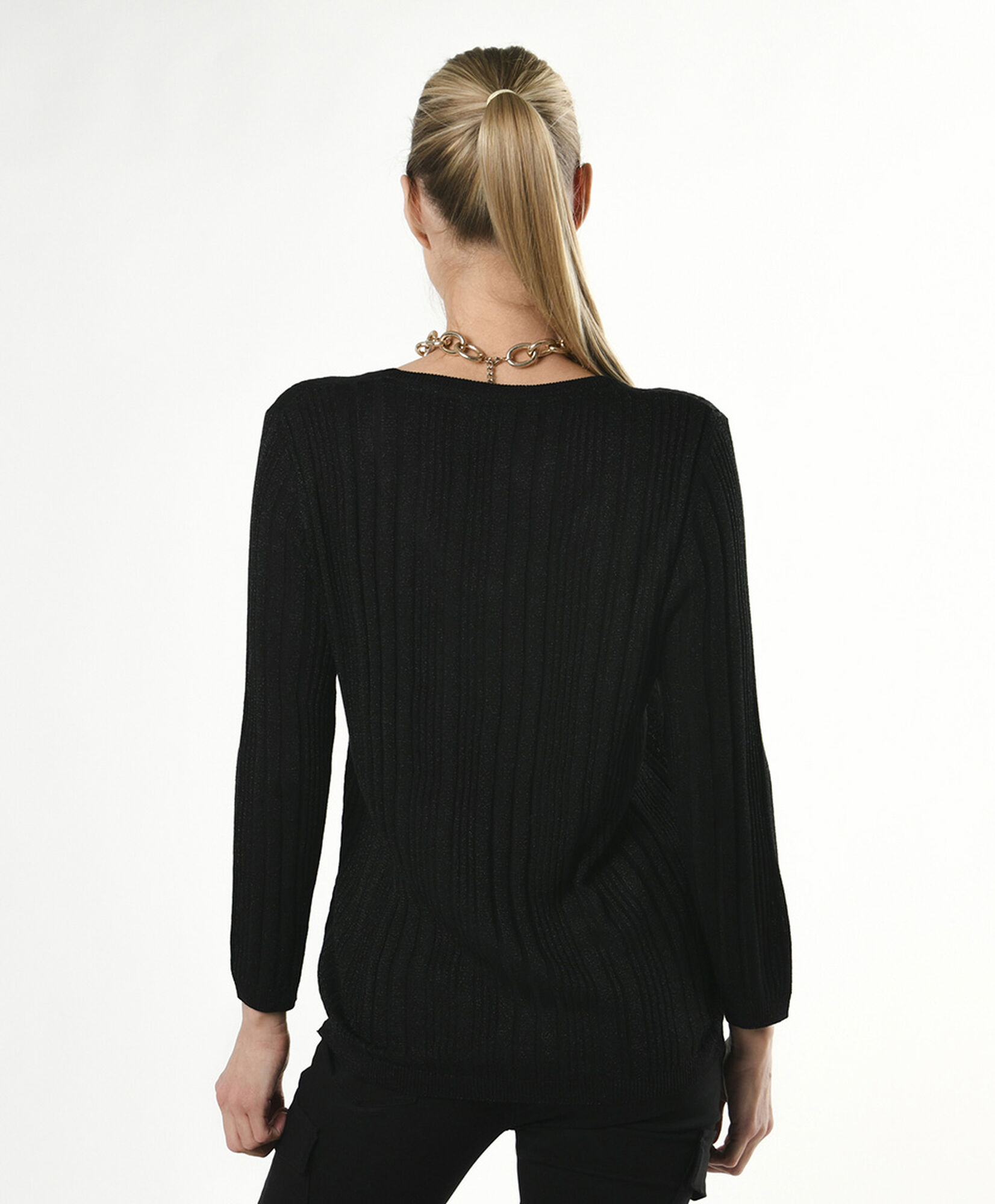 Sweater mujer acanalado brillos Sweater mujer acanalado brillos