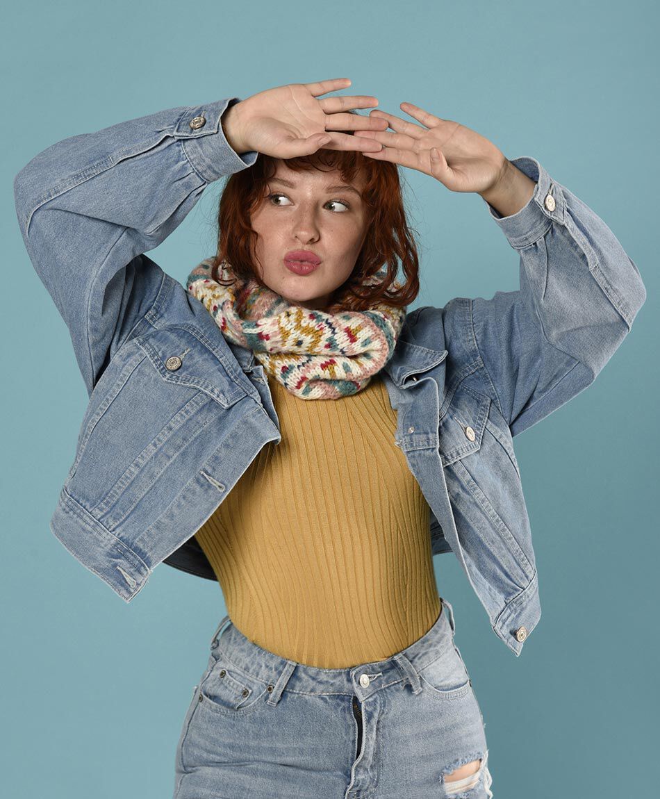 Chaqueta denim corta