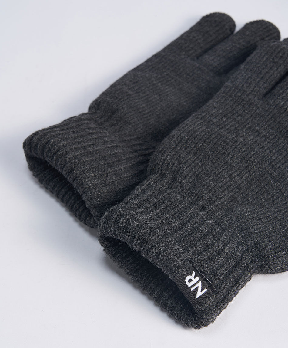 Guantes hombre lana gris