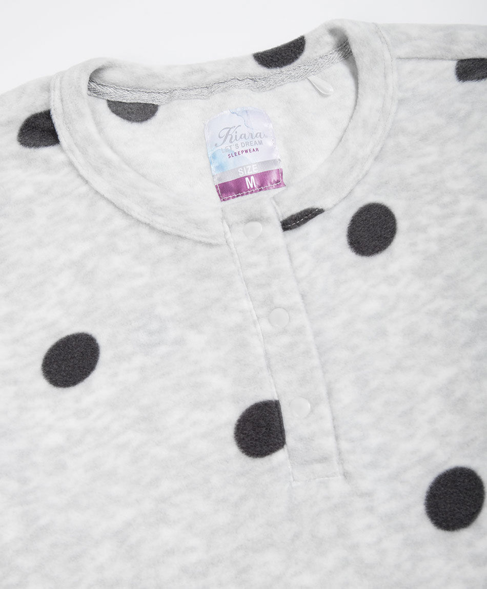 Pijama mujer micropolar puntos
