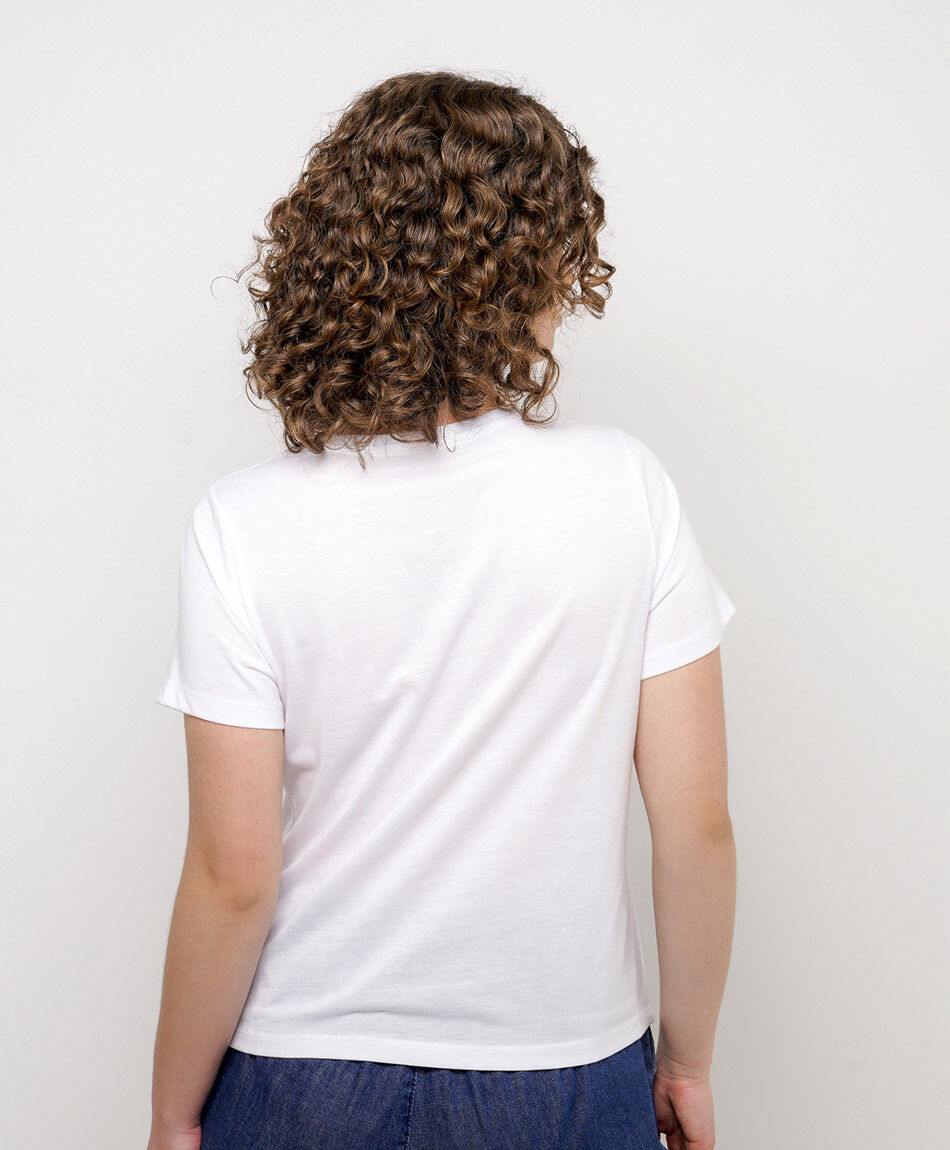 Polera mujer jeans bordado