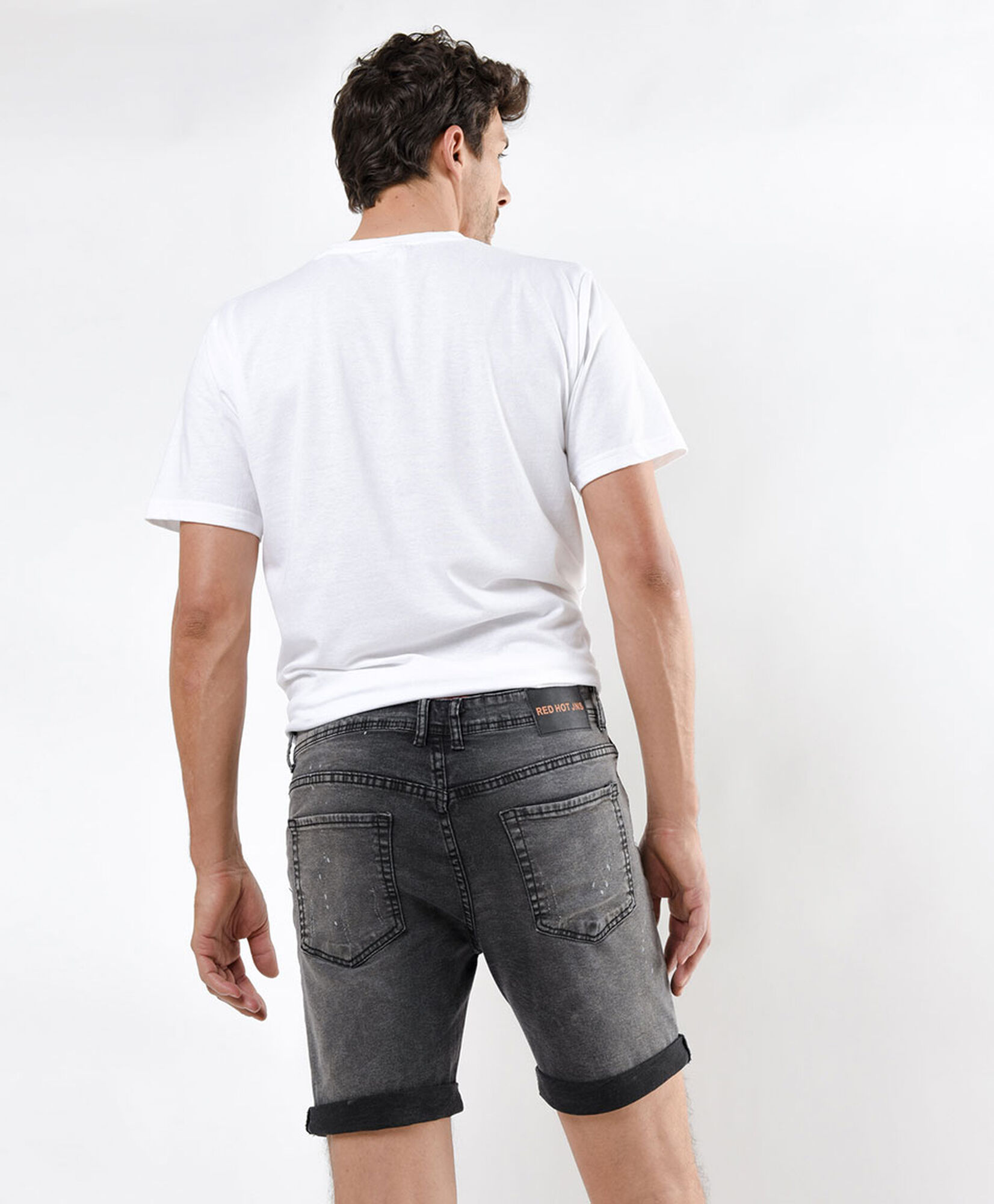 Bermuda hombre denim texto Bermuda hombre denim texto