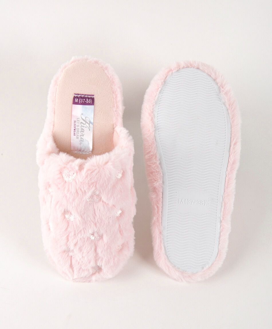 Pantuflas mujer brillante