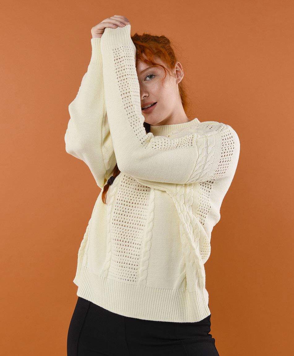 Sweater mujer trenzado