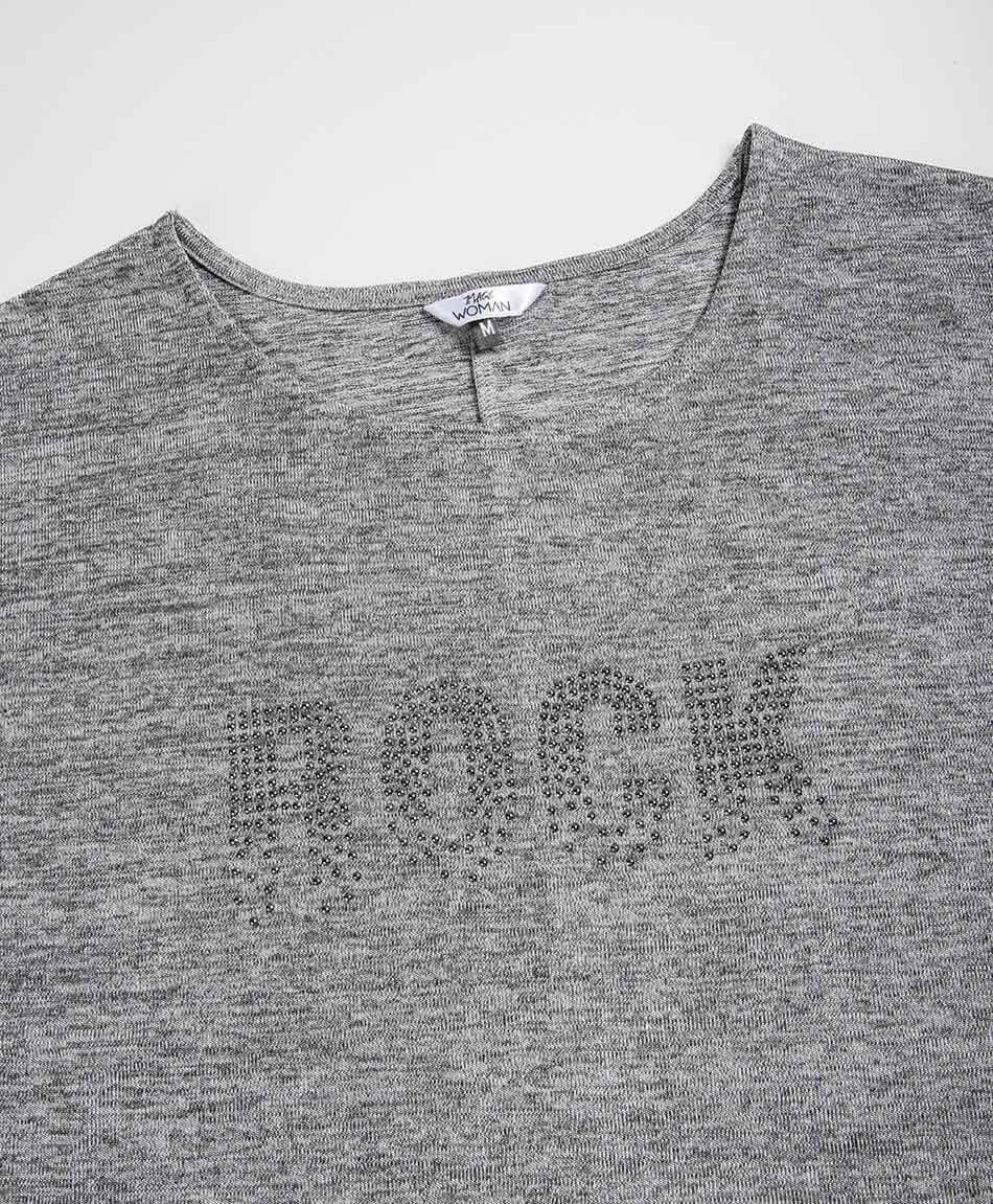 Polera mujer tachas rock