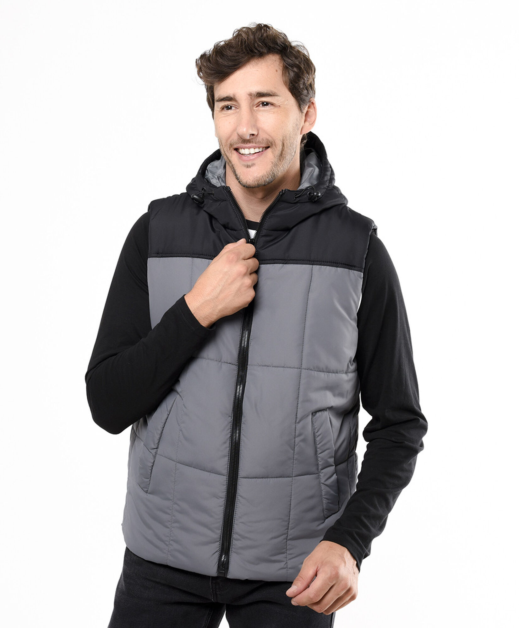 Parka hombre sin mangas bicolor Parka hombre sin mangas bicolor