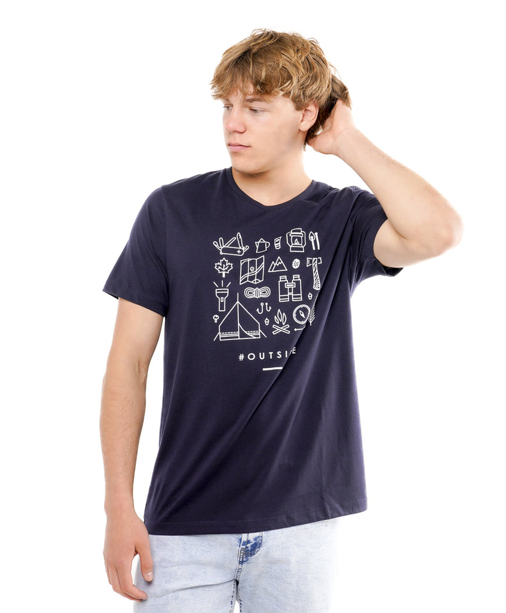 Polera hombre estampado outdoot Polera hombre estampado outdoot