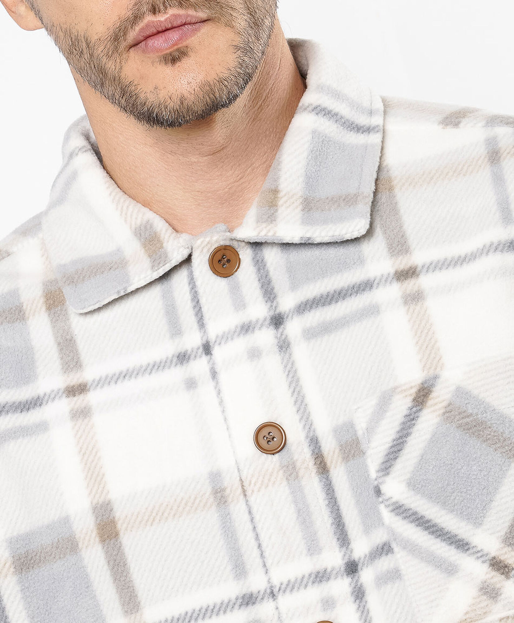 Chaqueta hombre polar escocesa Chaqueta hombre polar escocesa