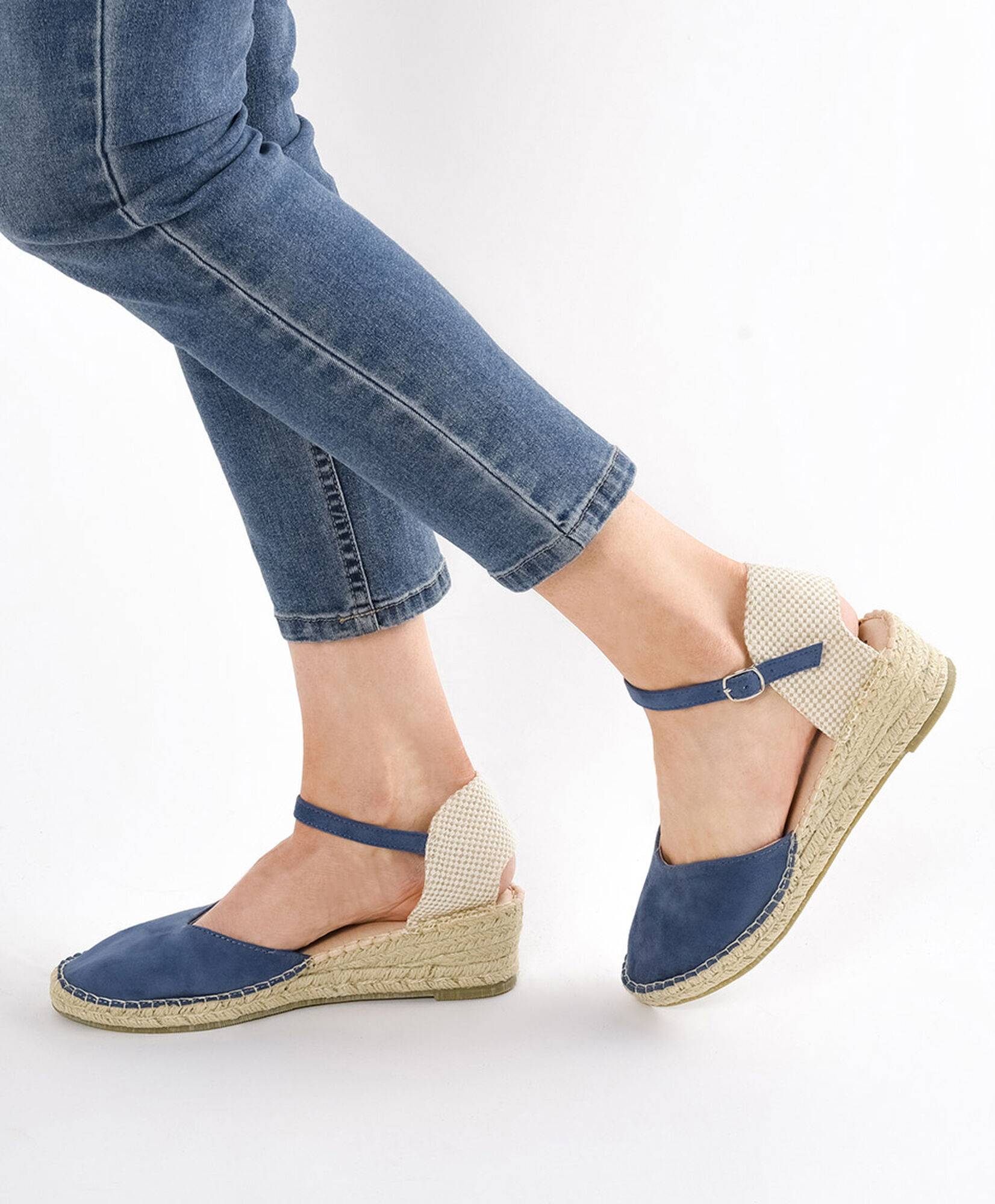 Sandalia mujer plataforma azul Sandalia mujer plataforma azul