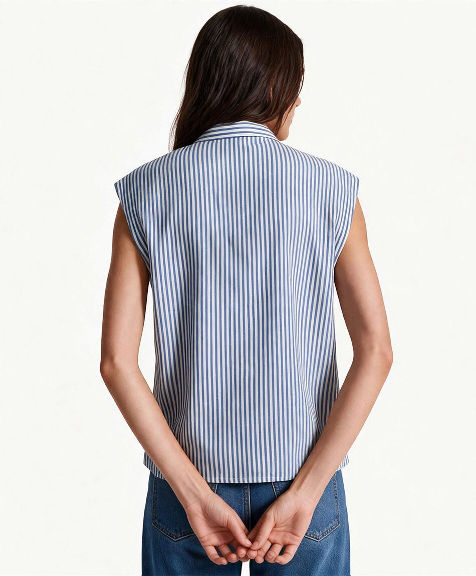 Blusa mujer rayas sin mangas