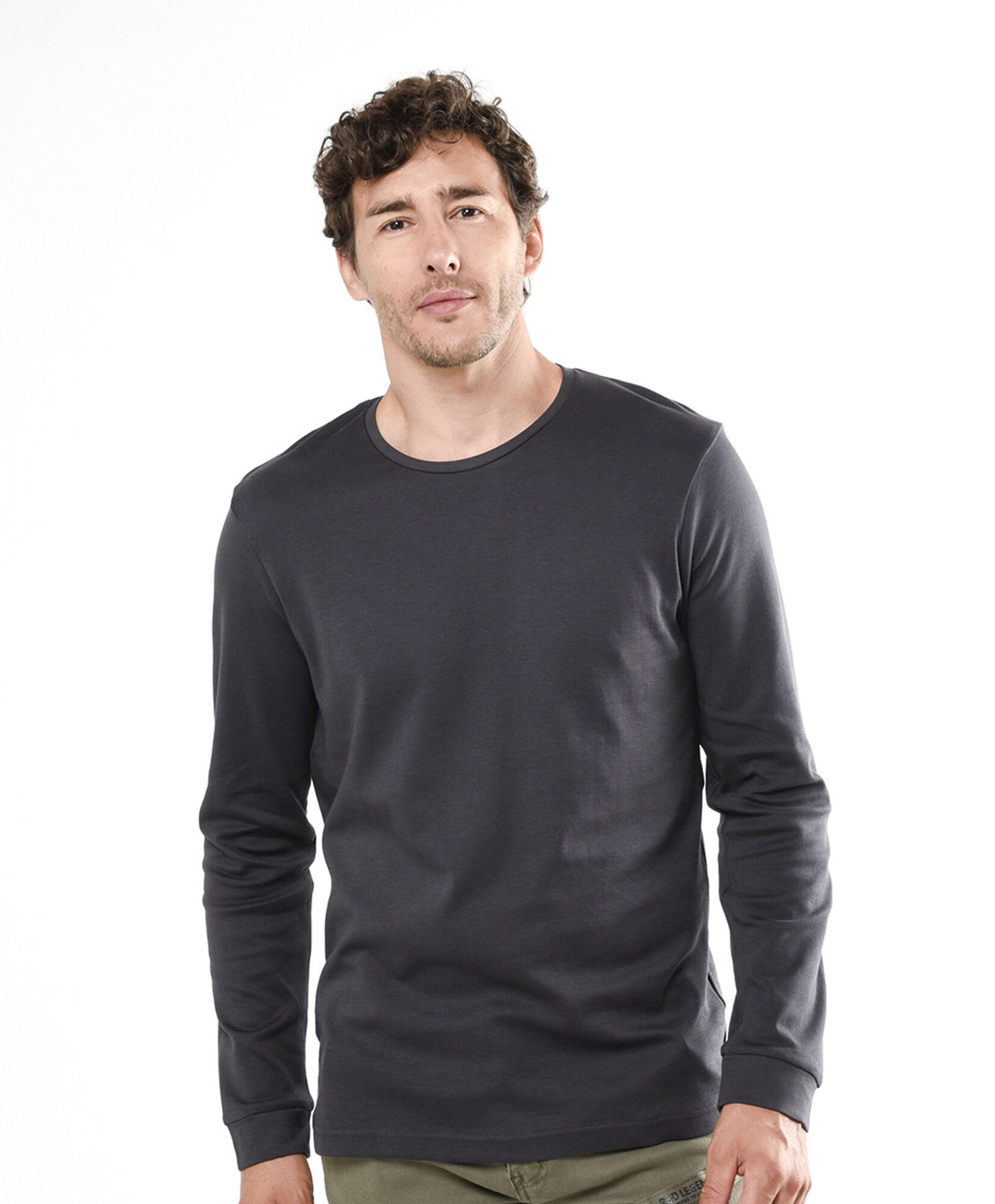 Polera hombre manga larga lisa Polera hombre manga larga lisa