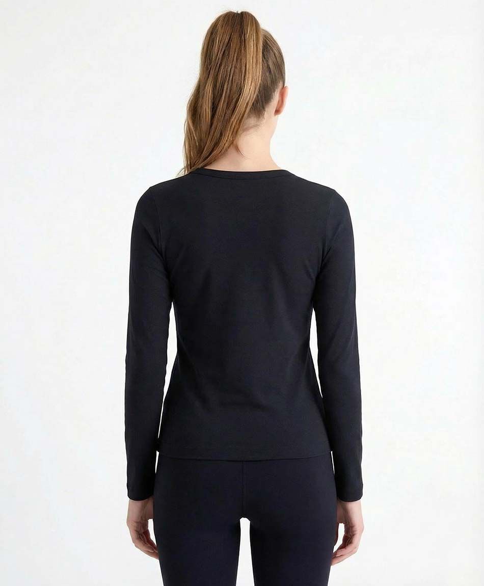 Camiseta mujer lisa coral black