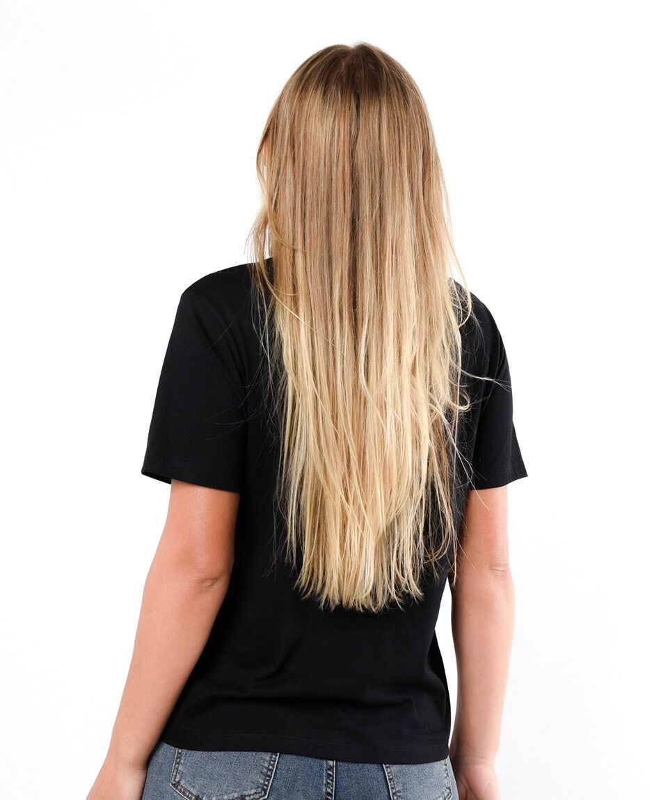 Polera mujer flores rosadas