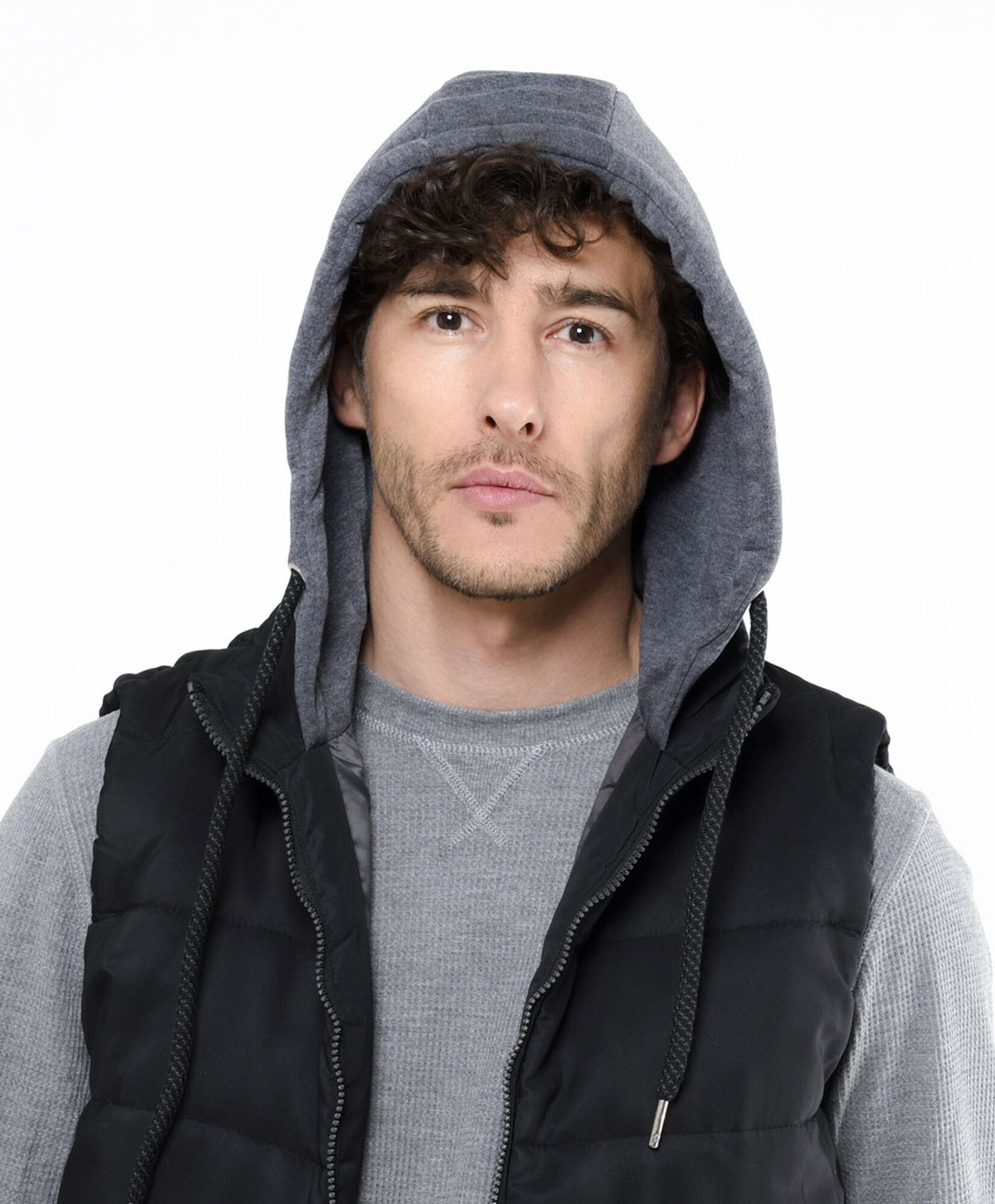 Chaqueta hombre gorro sin mangas Chaqueta hombre gorro sin mangas