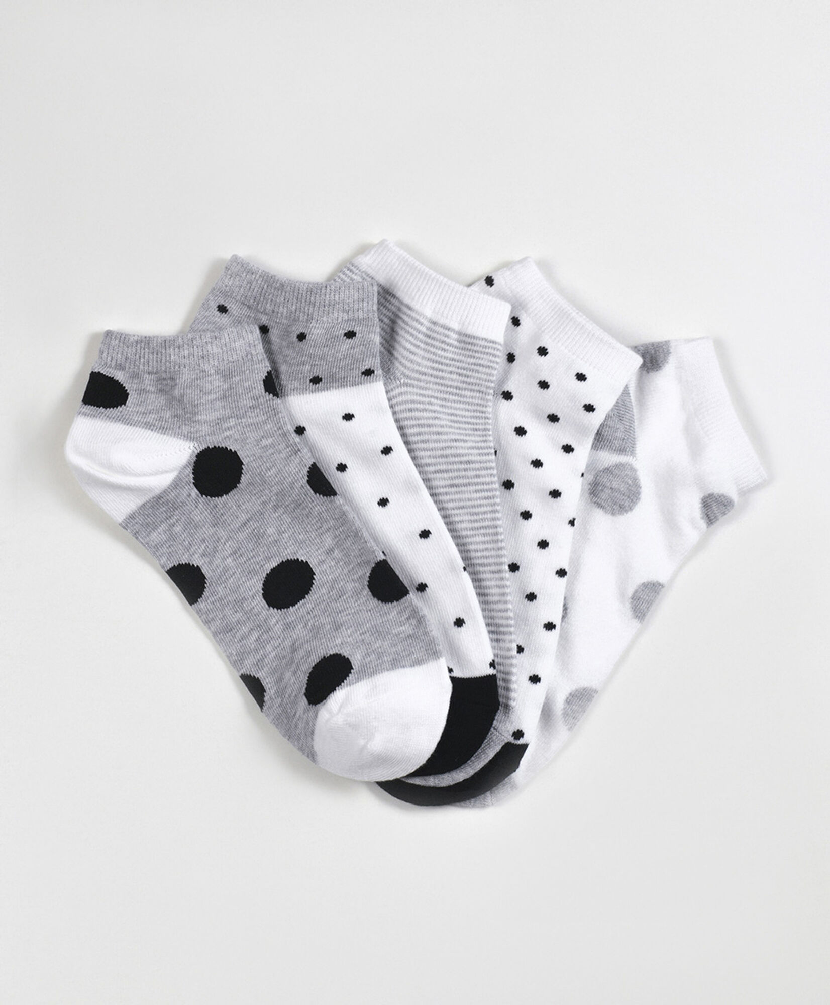 Pack 5 calcetines mujer cortos puntos Pack 5 calcetines mujer cortos puntos