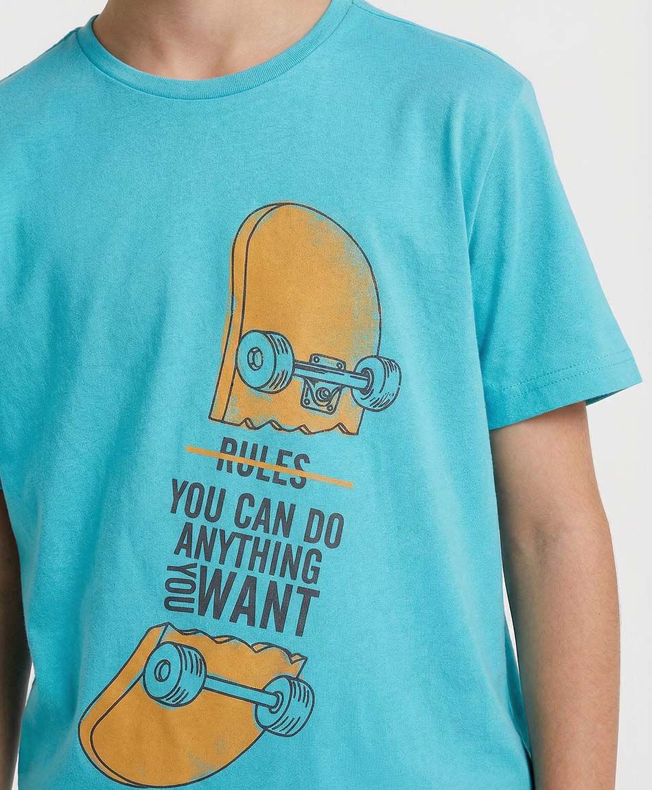 Polera ni&ntilde;o skate frase