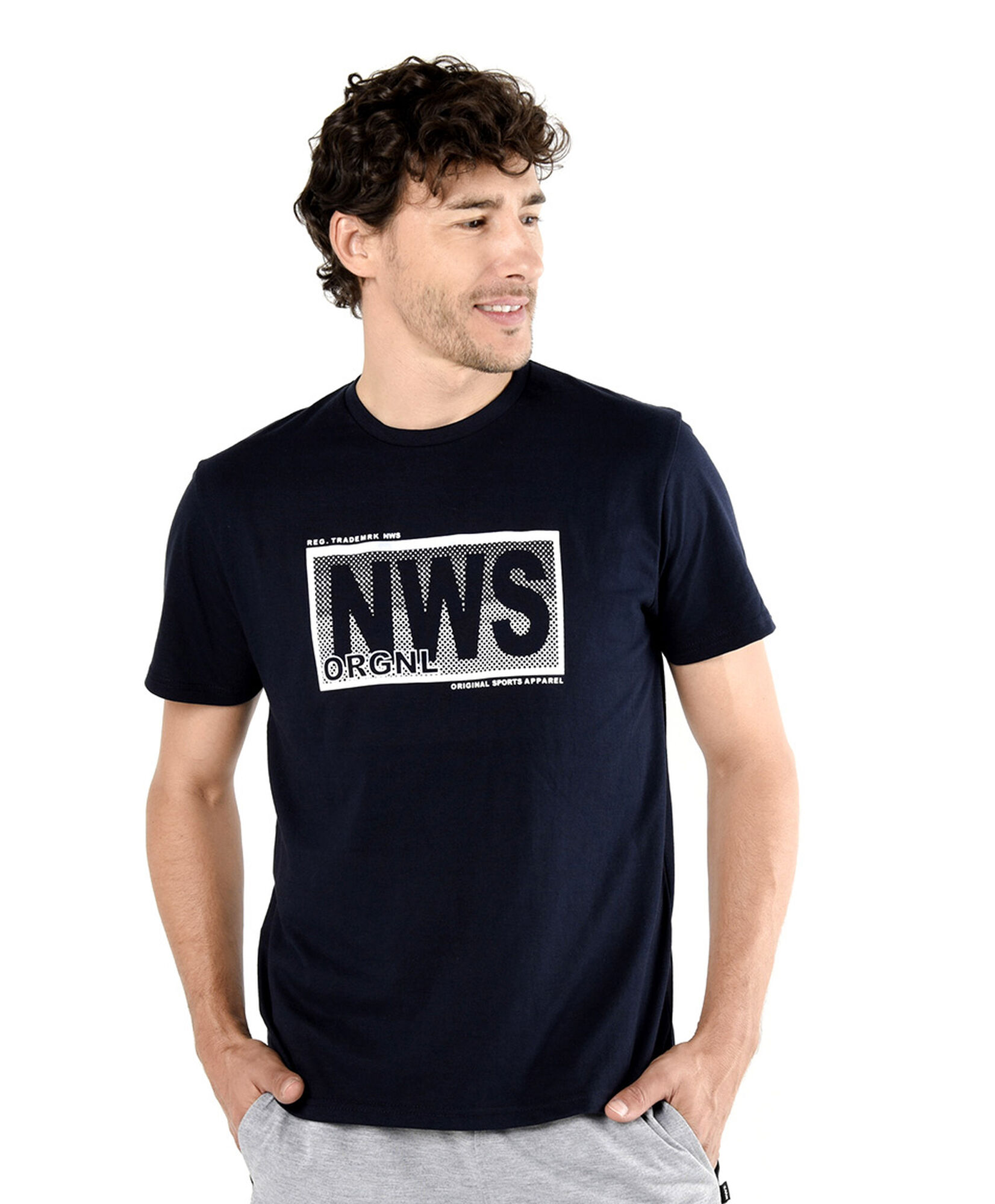 Polera deportiva hombre logo Polera deportiva hombre logo