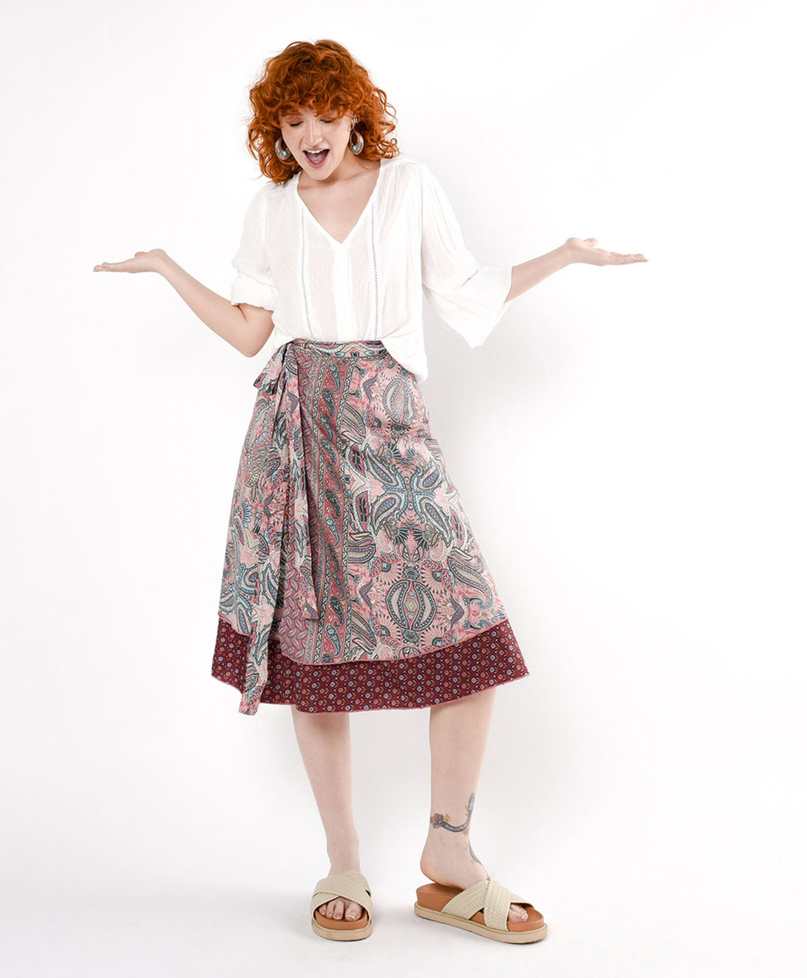 Falda pareo mujer midi Falda pareo mujer midi