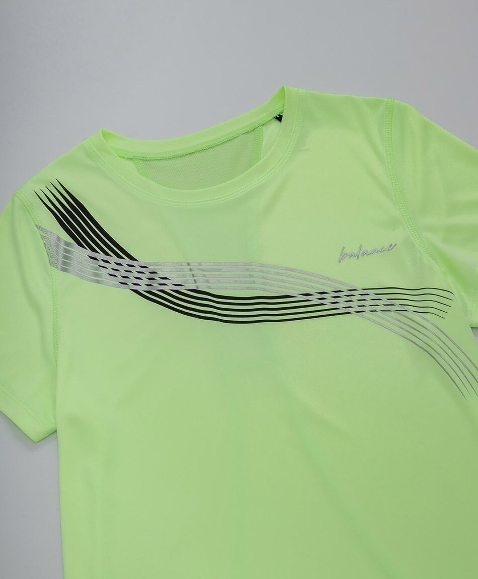 Polera deportiva mujer ondas verde