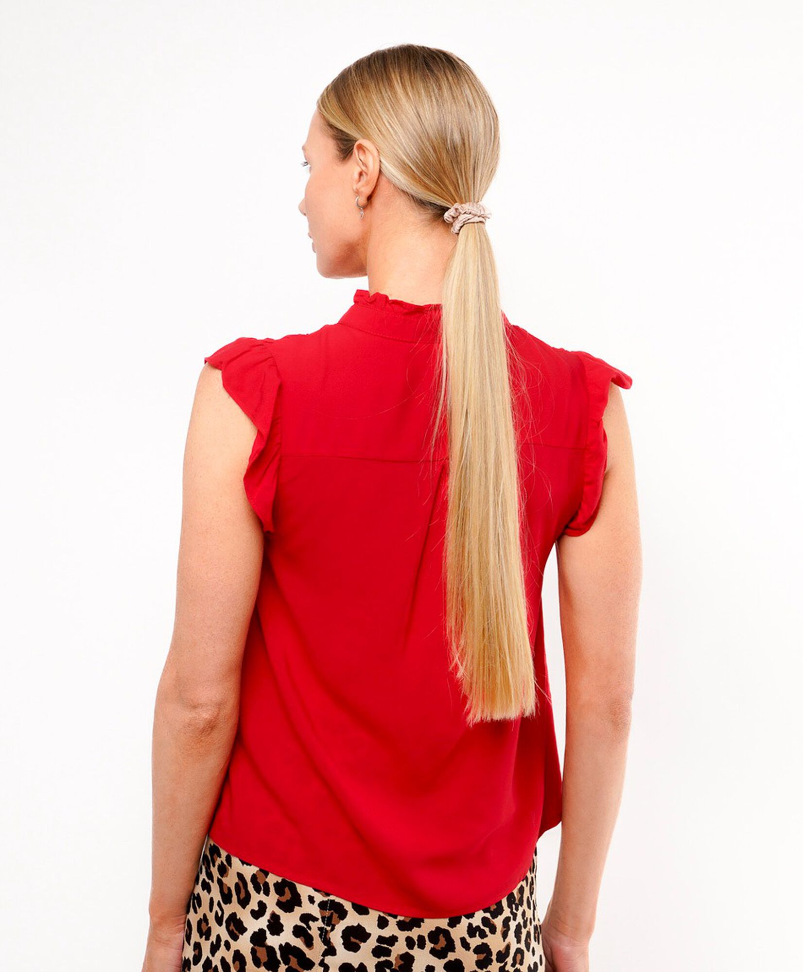 Blusa mujer lazo en cuello Blusa mujer lazo en cuello