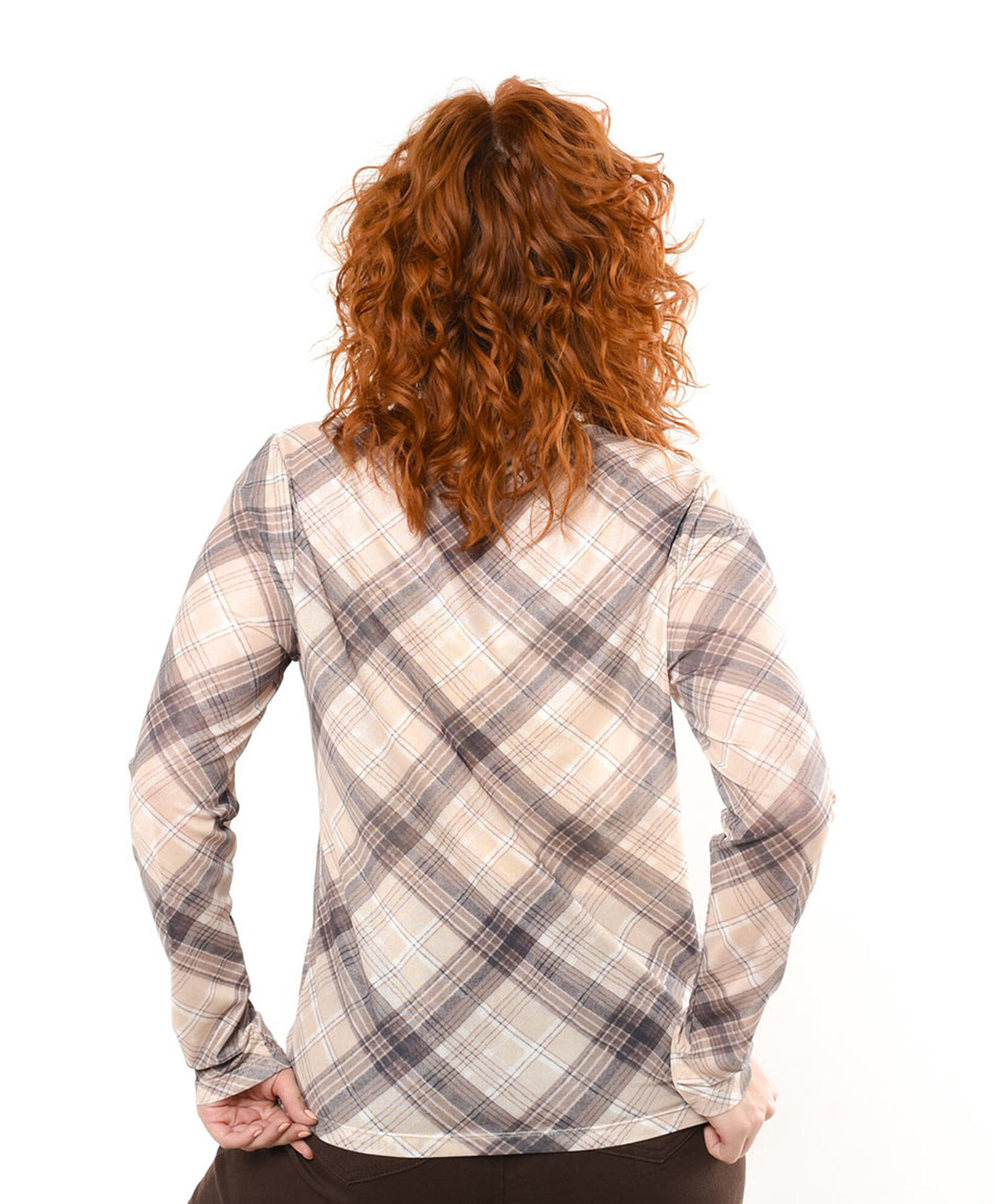 Polera mujer mesh escocés Polera mujer mesh escocés