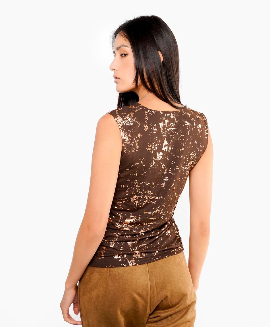 Polera mujer top chocolate