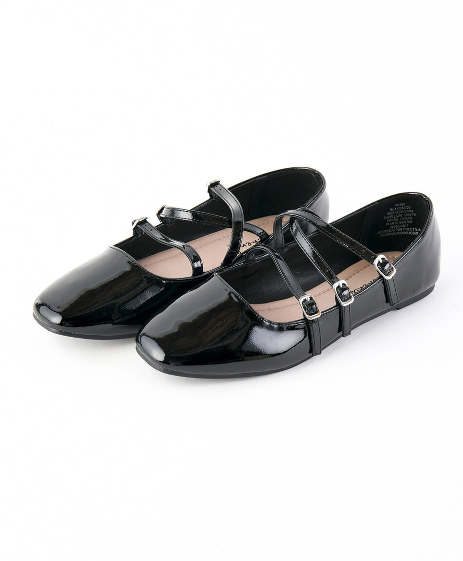 Ballerina mujer charol cruzada