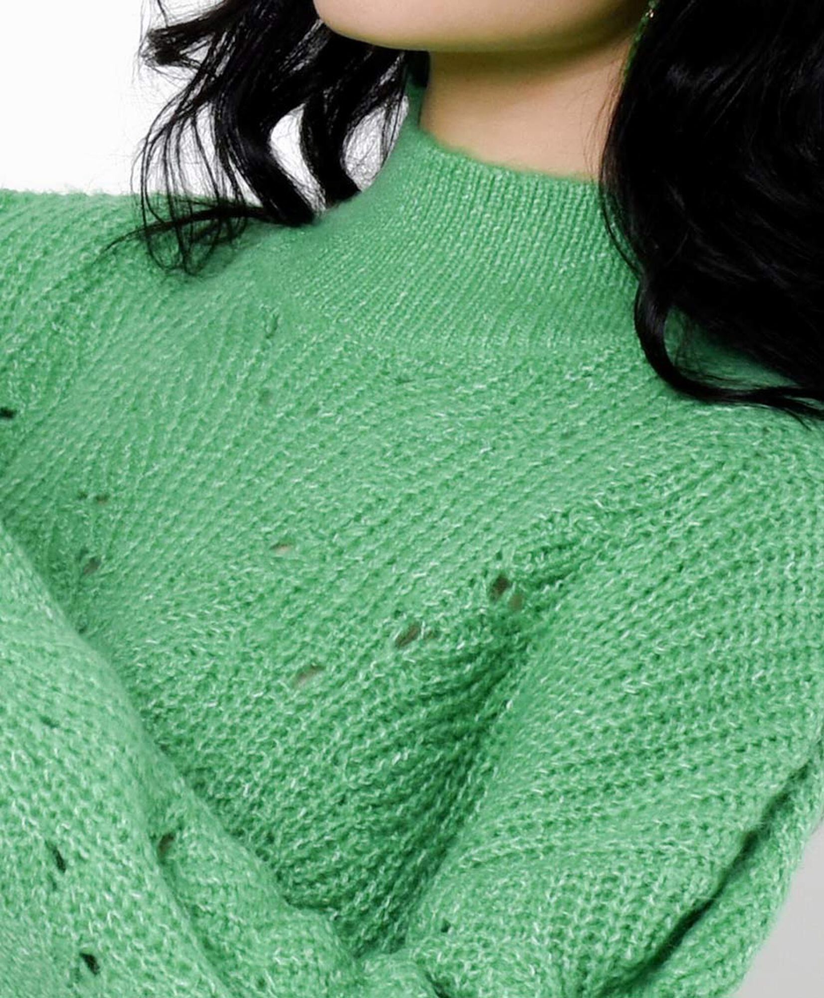 Sweater mujer verde calado Sweater mujer verde calado