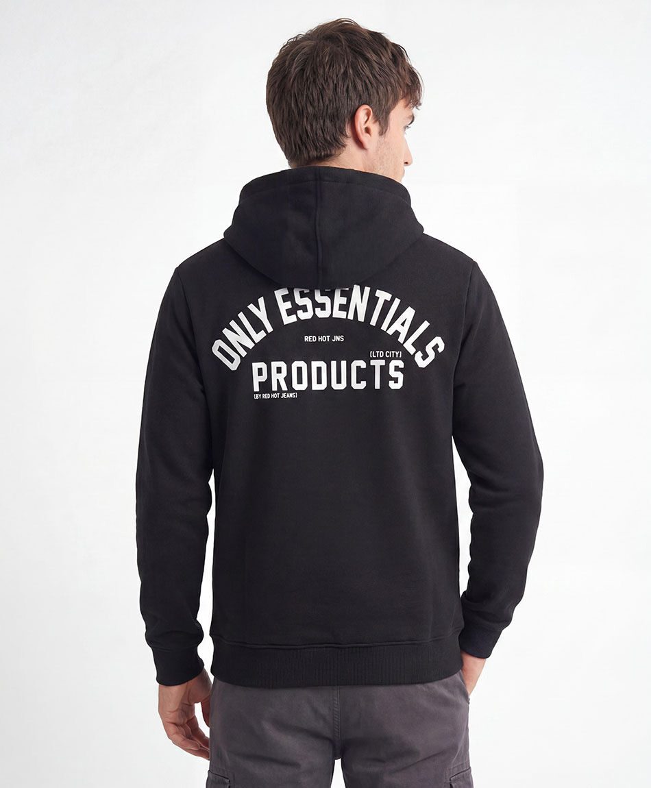 Poler&oacute;n hombre doble estampado essentials