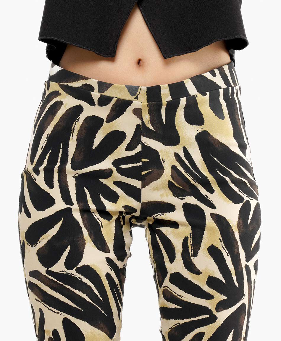 Pantal&oacute;n mujer estampado brown