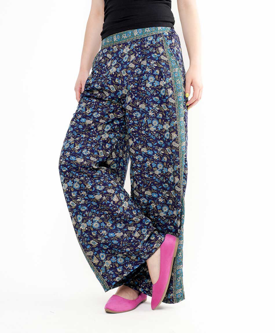 Pantal&oacute;n mujer print floreado wide