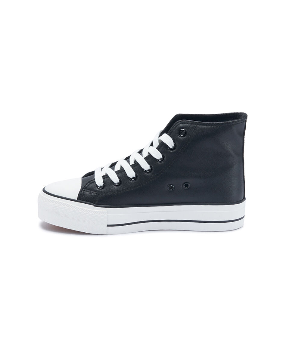 Bot&iacute;n mujer plataforma alta black