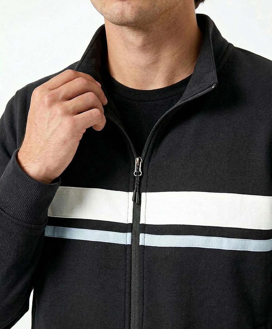 Poler&oacute;n hombre cierre navy