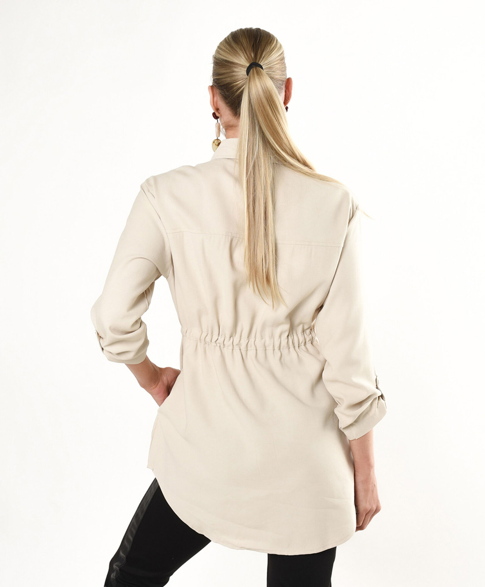 Chaqueta mujer sobrecamisa lazo Chaqueta mujer sobrecamisa lazo