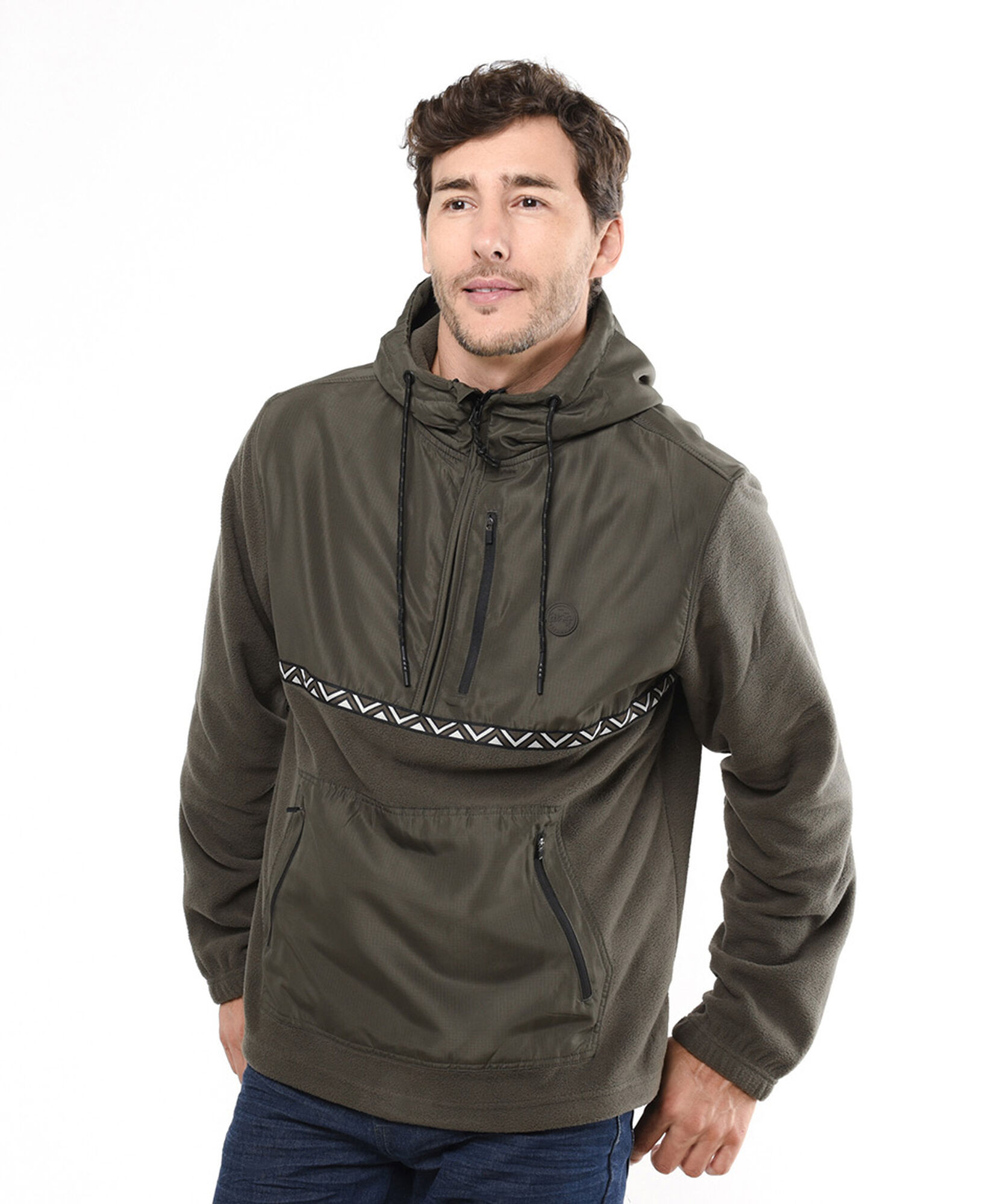Chaqueta hombre mix medio cierre Chaqueta hombre mix medio cierre