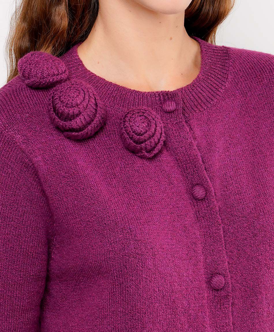 Cardigan mujer flores