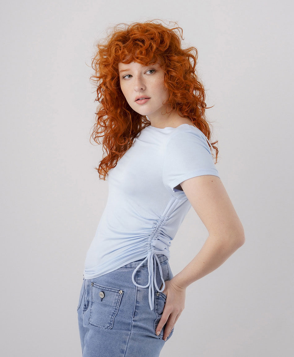 Polera mujer lazo lateral