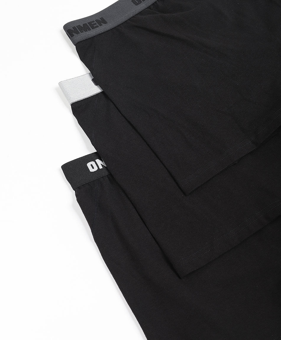 Pack  3 boxer hombre liso negro