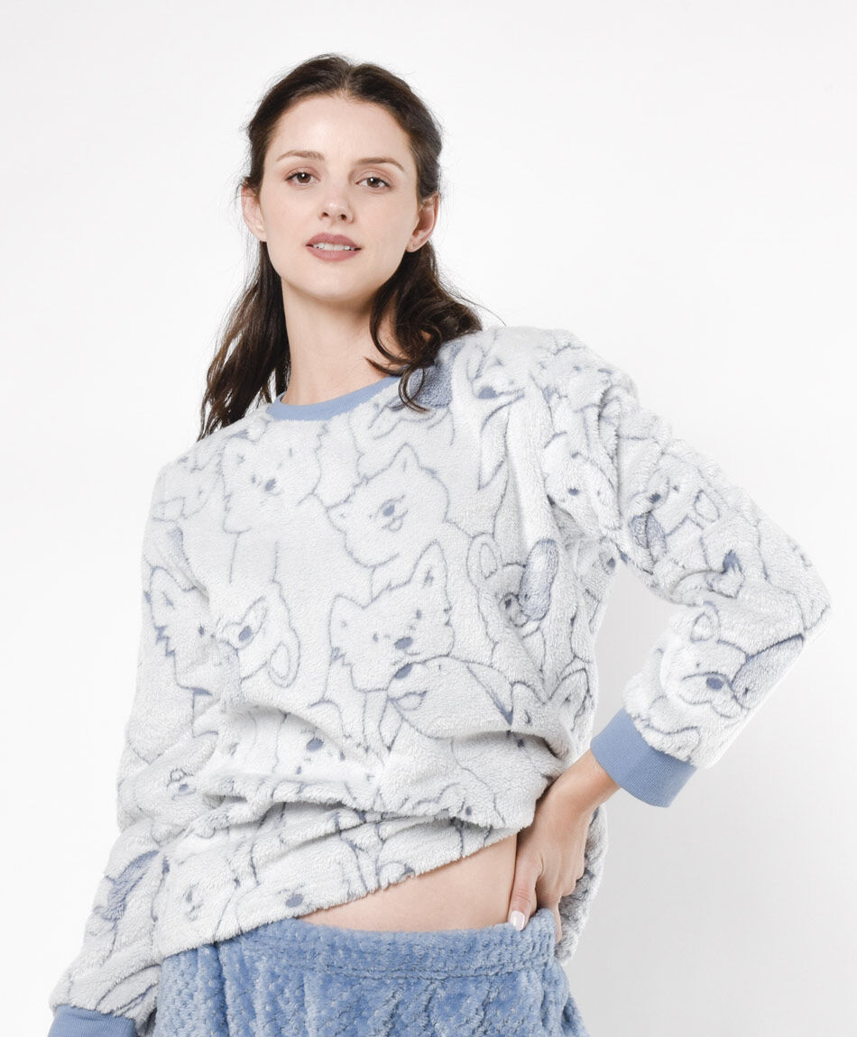 Pijama mujer polar perritos