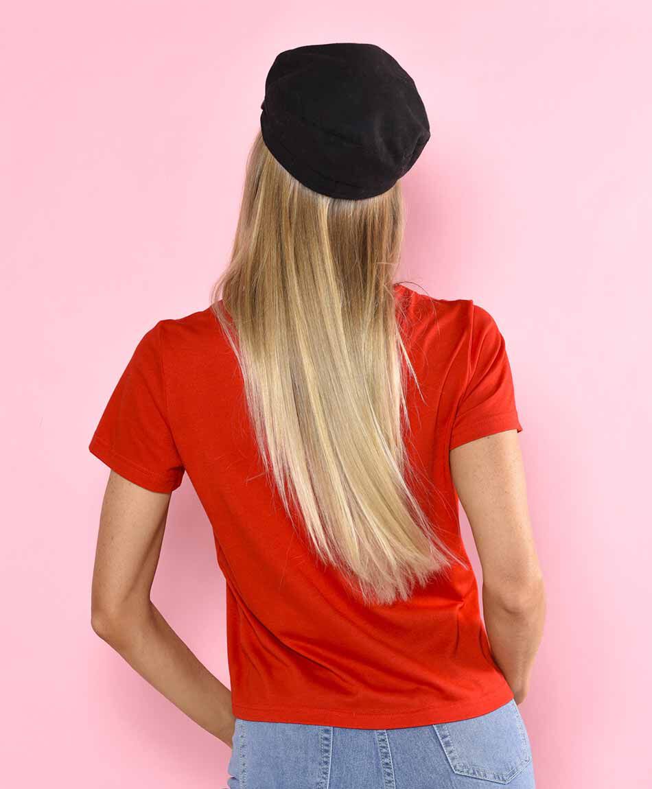 Polera manga corta cuello redondo