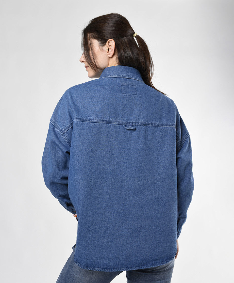 Chaqueta mujer denim bolsillos