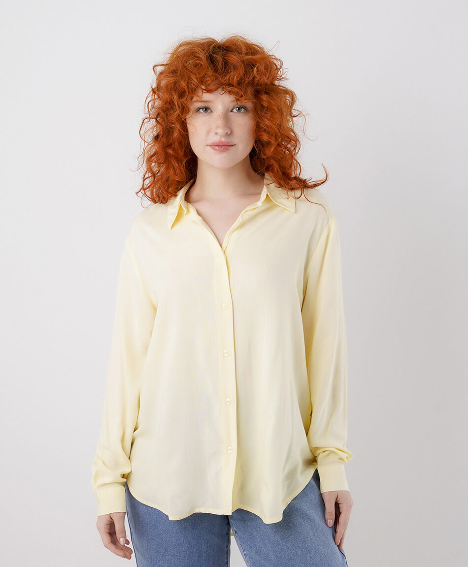 Blusa mujer camisera amarilla