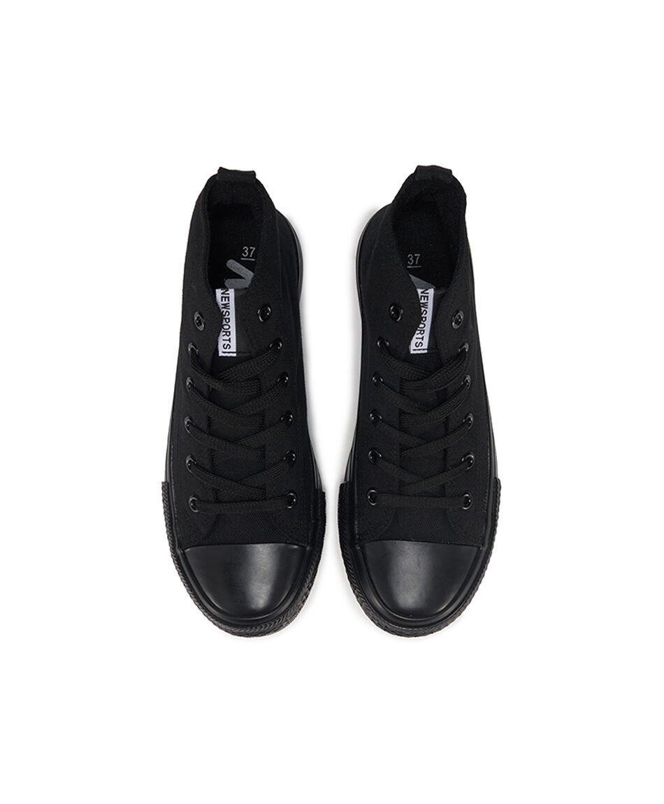 Zapatilla mujer lona negra