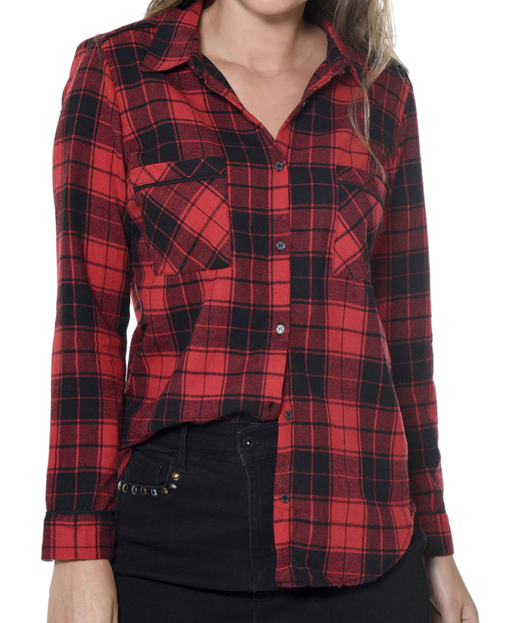 Blusa escoces bolsillos Blusa escoces bolsillos
