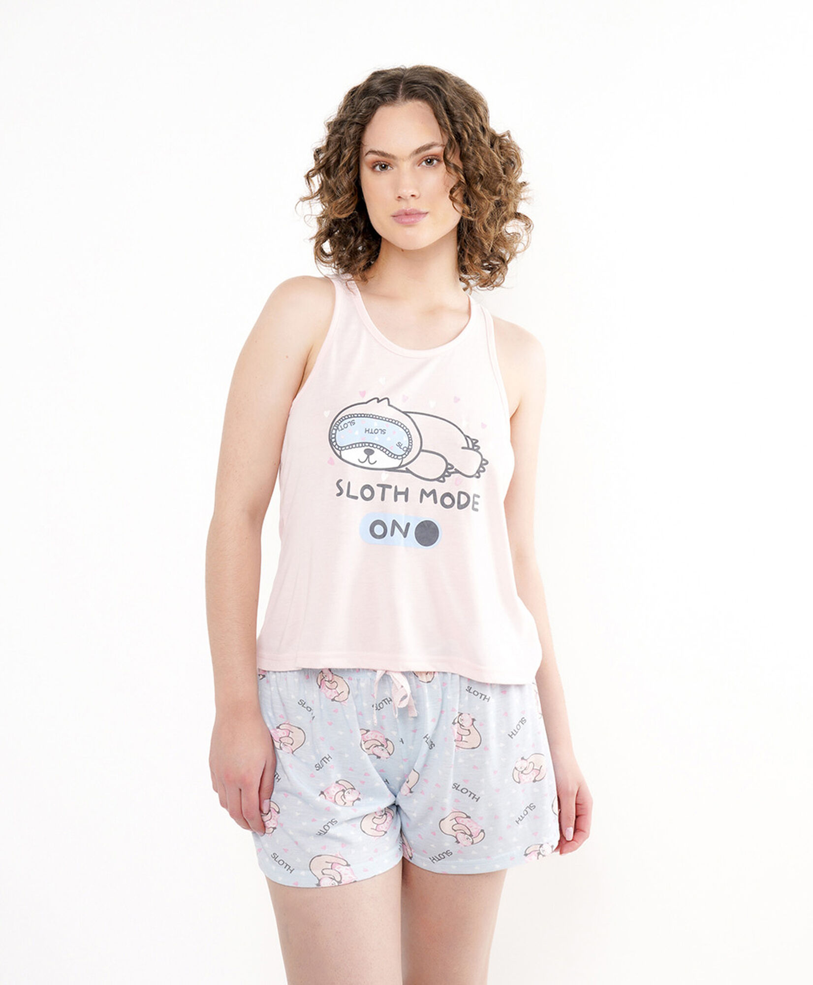 Pijama mujer short perezoso Pijama mujer short perezoso