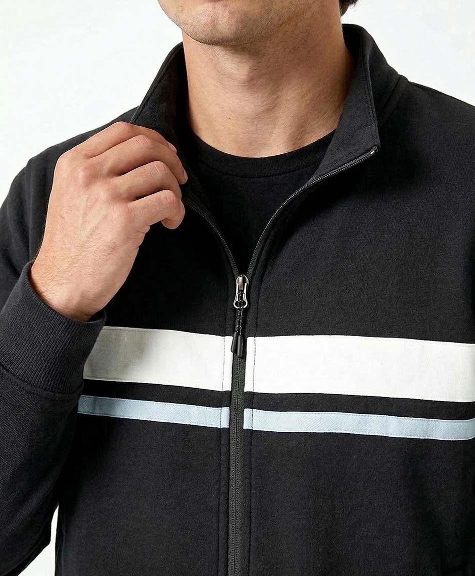 Poler&oacute;n hombre cierre navy