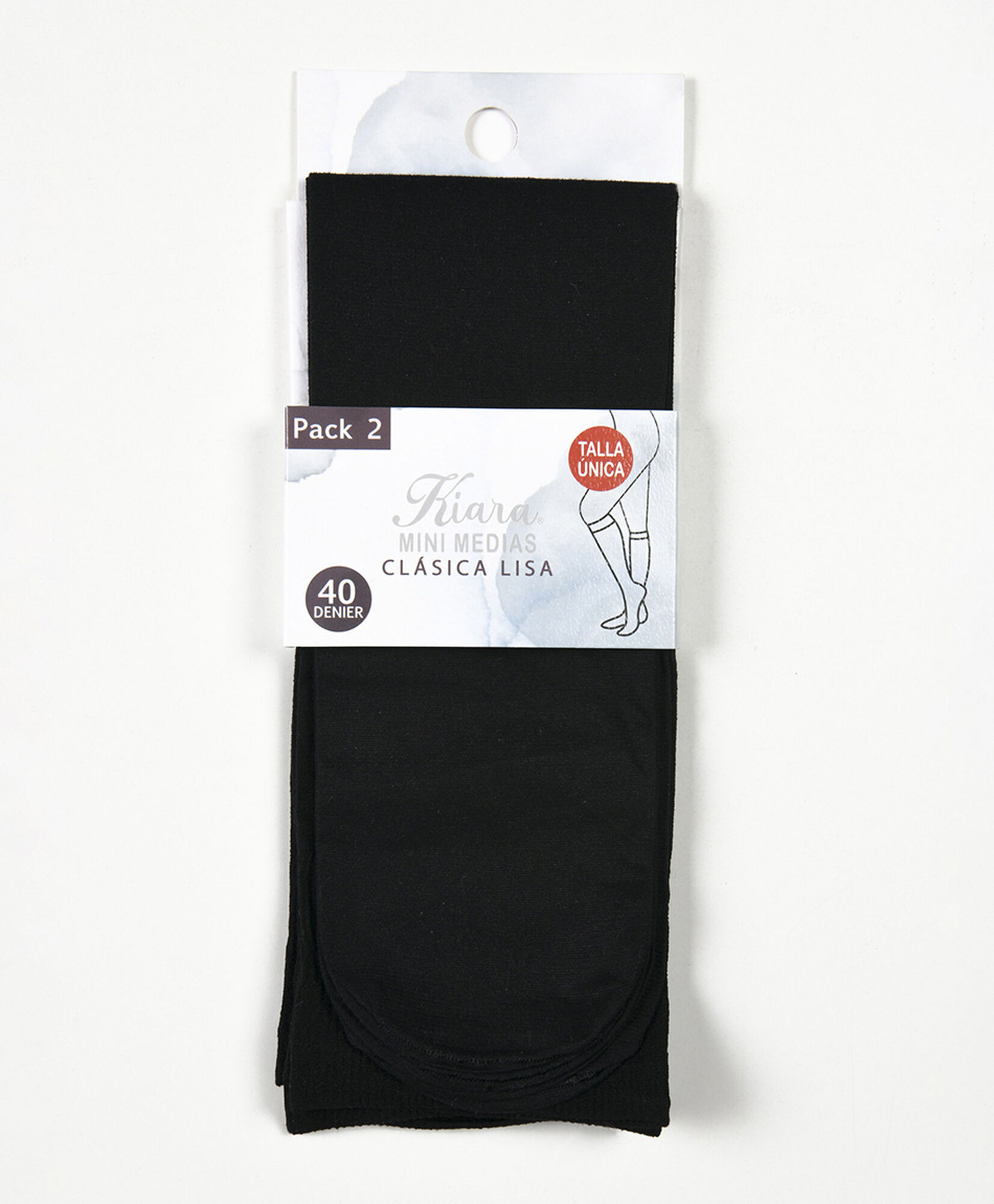 Pack 2 mini media mujer lisas 40 denier Pack 2 mini media mujer lisas 40 denier