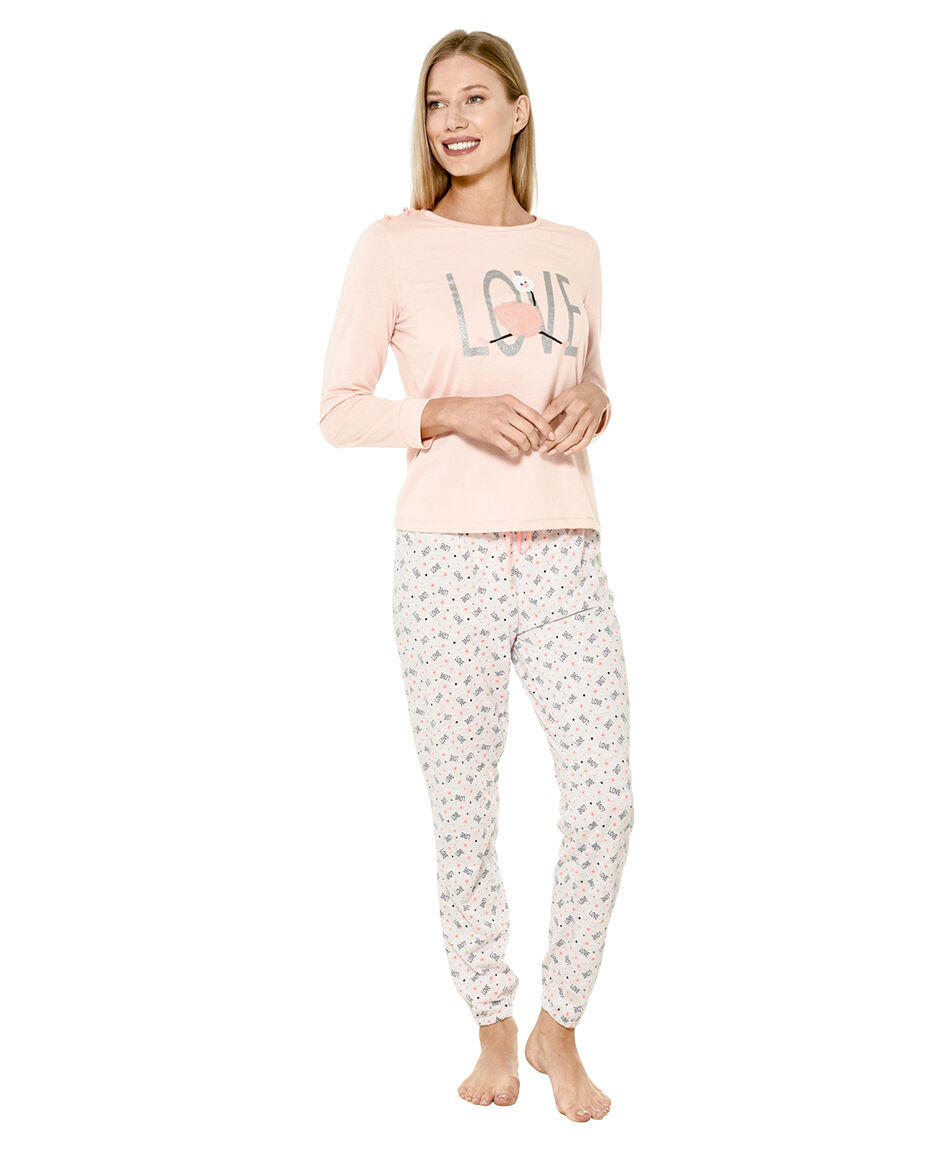 Pijama jersey avestruz