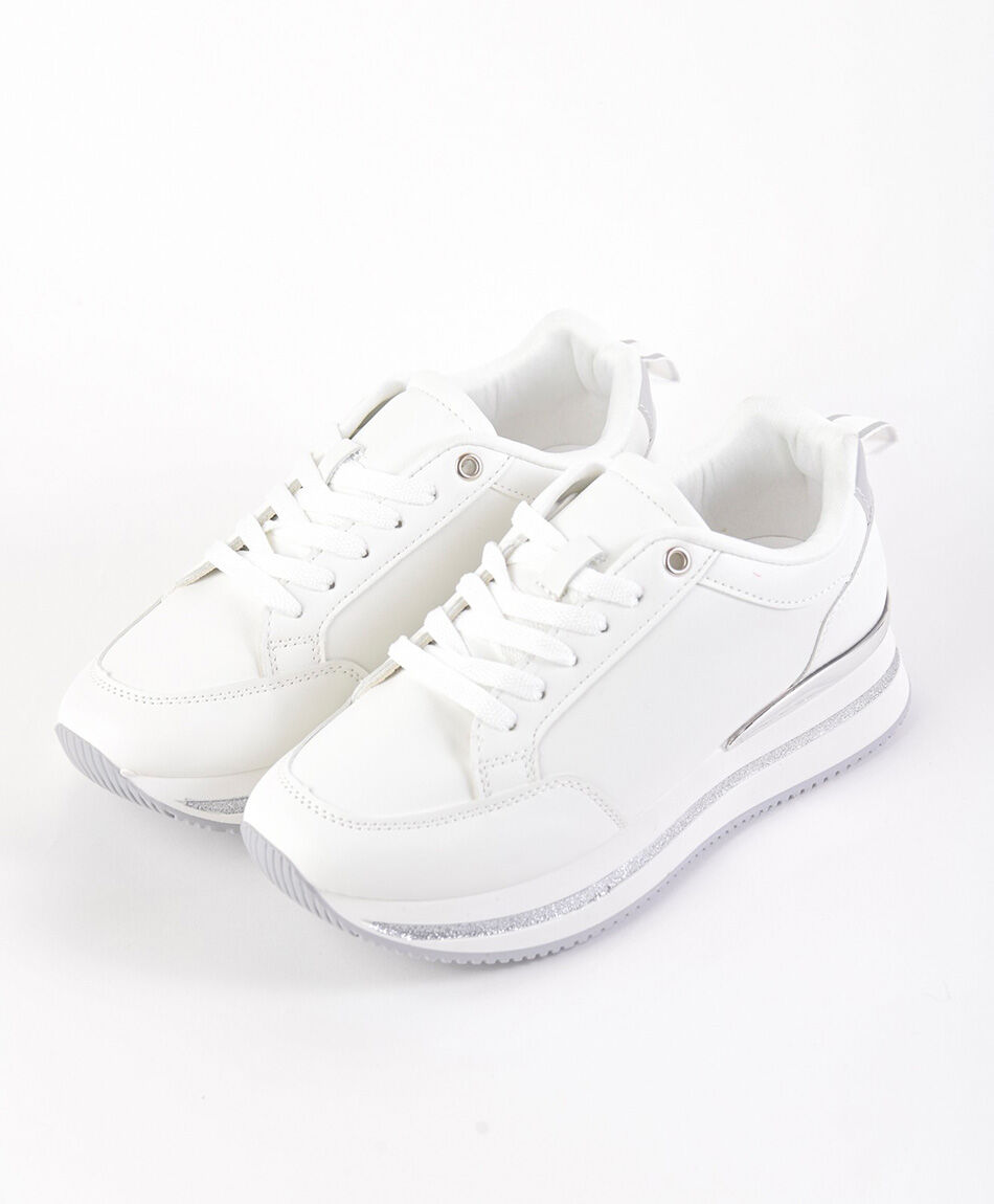 Zapatilla mujer plataforma silver