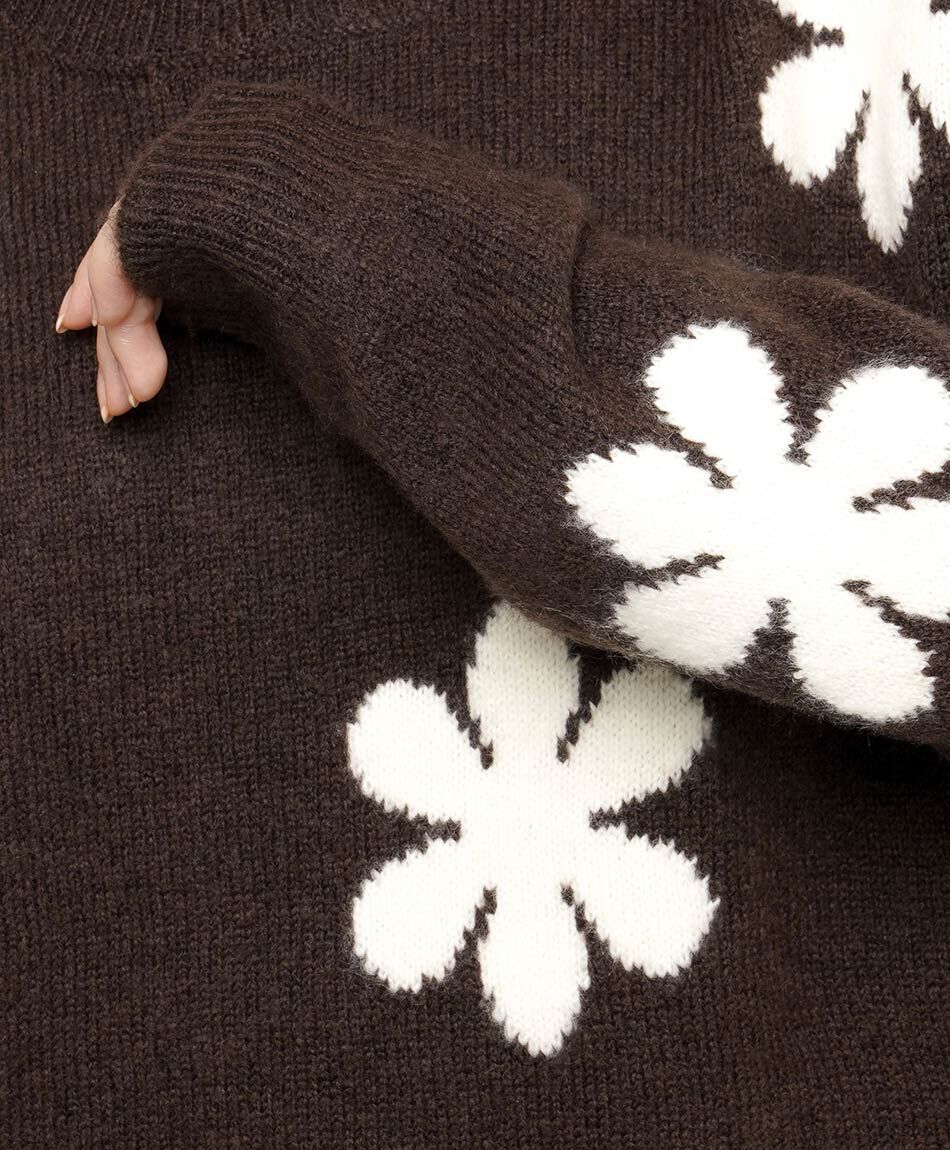 Sweater mujer jacquard flores